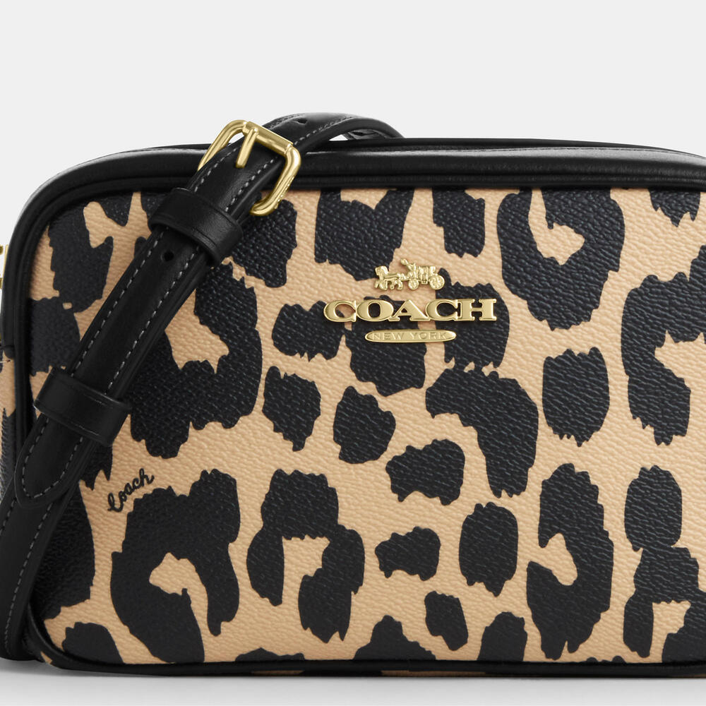 Mini Jamie Camera Bag With Leopard Print
